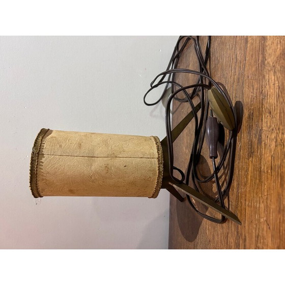 Image 1 of Vintage brass tripod lamp, 1950