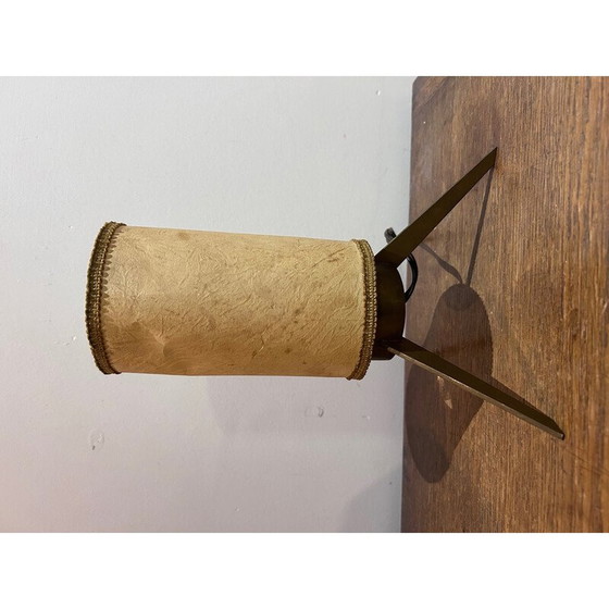 Image 1 of Vintage brass tripod lamp, 1950