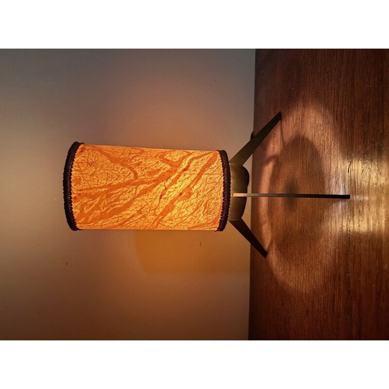 Image 1 of Vintage brass tripod lamp, 1950