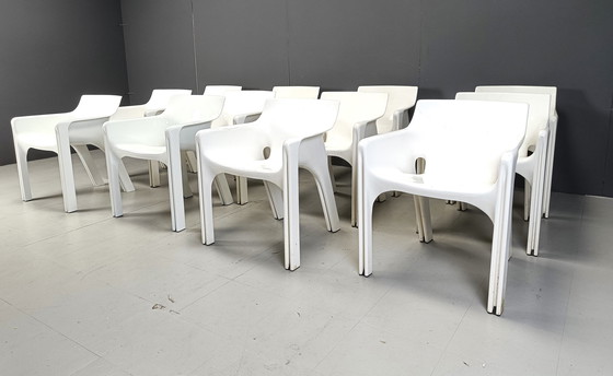 Image 1 of Set Of 12 Gaudi Dining Chairs By Vico Magistretti For Artemide, 1970S