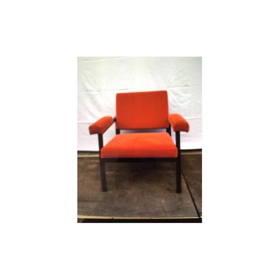 Image 1 of Poltrona modernista vintage in velluto corallo, 1960
