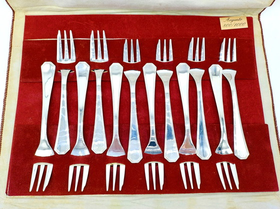 Image 1 of 12-piece S. Eugenio / Palermo silver forks