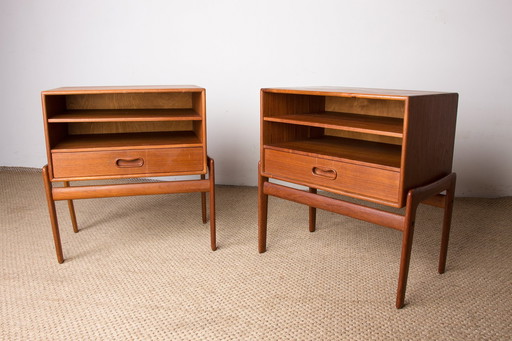 Pair of Danish Teak Headboards by Arne Vodder for Vamo Sonderborg 1960