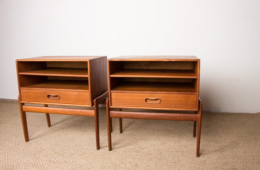 Pair of Danish Teak Headboards by Arne Vodder for Vamo Sonderborg 1960