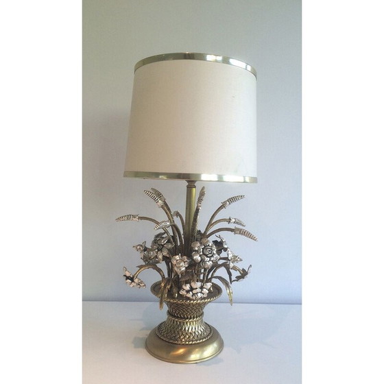 Image 1 of Lampada vintage a forma di fiore in ottone, 1960