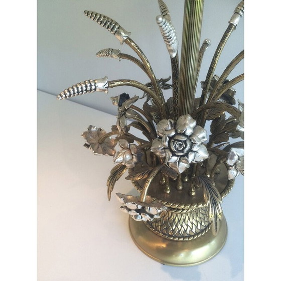 Image 1 of Lampada vintage a forma di fiore in ottone, 1960