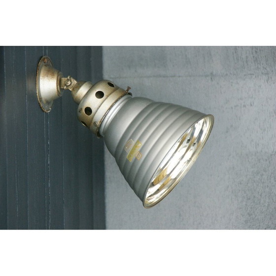 Image 1 of Vintage mirrored glass wall sconce by Zeiss-Ikon, 1930