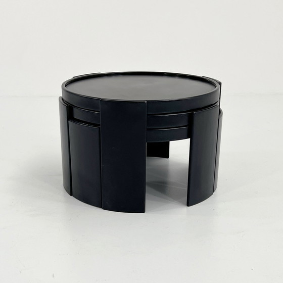 Image 1 of Set Of 3 Large Reversible Nesting Tables By Gianfranco Frattini For Cassina, 60S