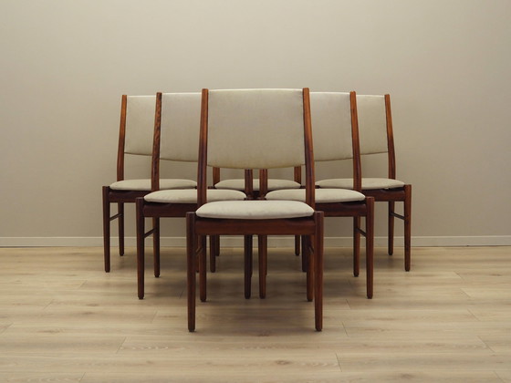 Image 1 of Set Of Six Mahogany Chairs, Danish Design, 1970S, Manufacturer: Skovby Møbelfabrik