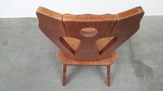 Image 1 of Brutalist oak chair