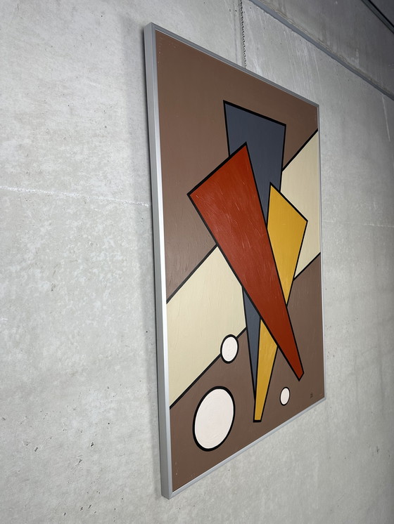 Image 1 of Dipinto ad olio astratto d'epoca