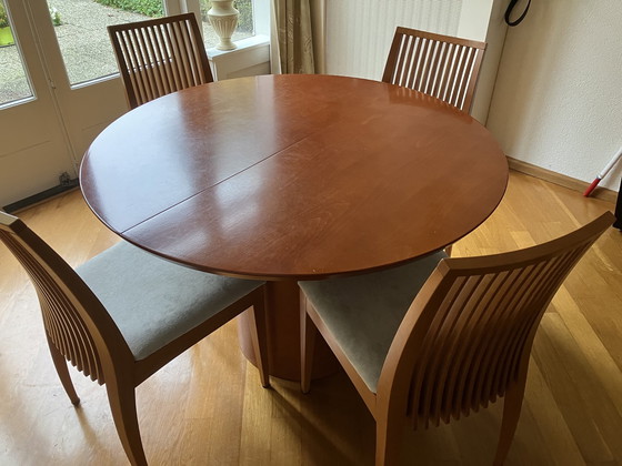 Image 1 of Wolf S. Bandelow Dining Table, Centerpiece And 4 Chairs