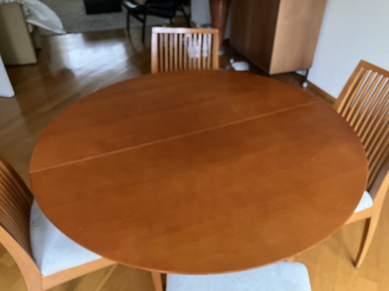 Image 1 of Wolf S. Bandelow Dining Table, Centerpiece And 4 Chairs