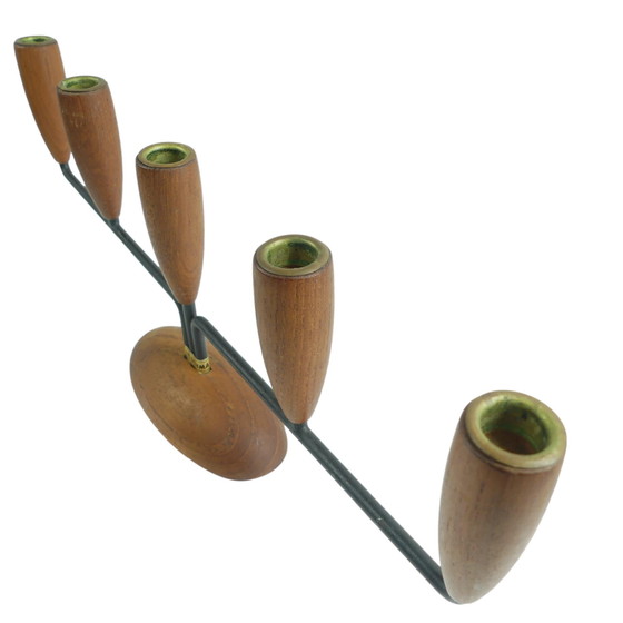 Image 1 of Portacandele vintage in teak Lüthje Danimarca anni '60