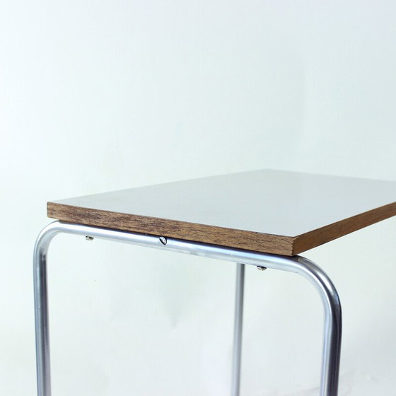 Image 1 of Vintage side table made of curved pipes, Czechoslovakia 1960