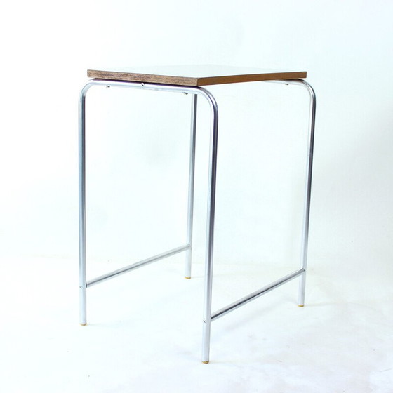 Image 1 of Vintage side table made of curved pipes, Czechoslovakia 1960