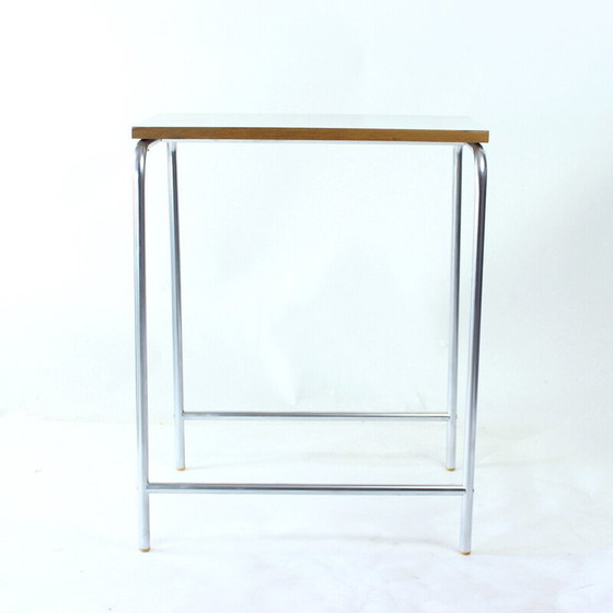 Image 1 of Vintage side table made of curved pipes, Czechoslovakia 1960