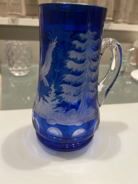 Image 1 of Bohemia Crystal Beer Stein With Polished Image