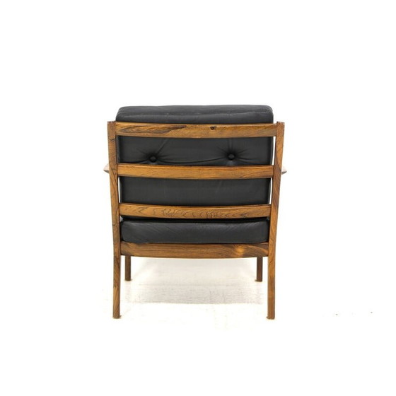 Image 1 of Scandinavian vintage leather armchair by Bröderna Andersson, Sweden 1960