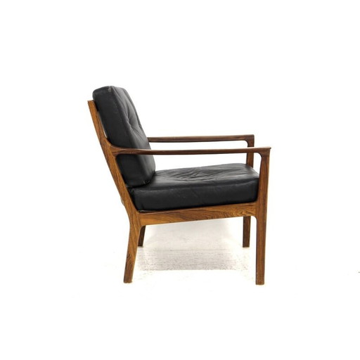 Scandinavian vintage leather armchair by Bröderna Andersson, Sweden 1960
