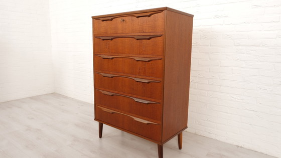 Image 1 of Cassettiera danese vintage | Teak | 6 cassetti | 122 cm