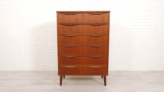 Image 1 of Cassettiera danese vintage | Teak | 6 cassetti | 122 cm