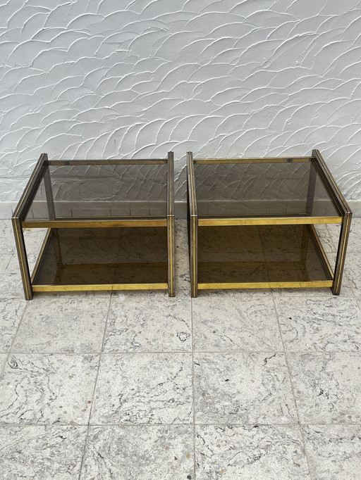 Brass Coffee Table Duo