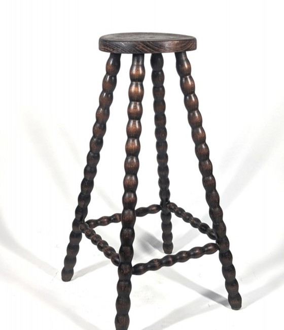 Image 1 of Tabouret de bar vintage à bobines