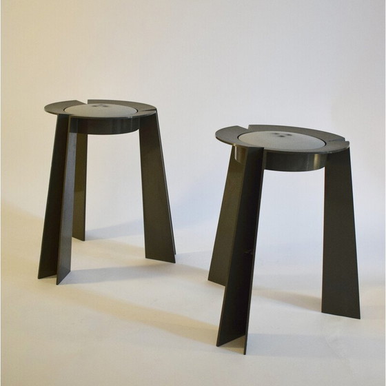 Image 1 of Pair of vintage "Trick" stools by Alessandro Mendini for Vanini, 1988