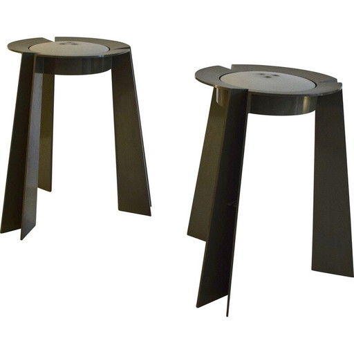 Pair of vintage "Trick" stools by Alessandro Mendini for Vanini, 1988