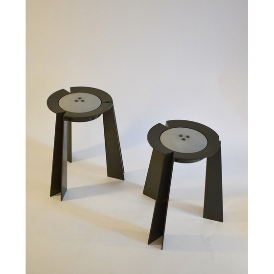 Image 1 of Pair of vintage "Trick" stools by Alessandro Mendini for Vanini, 1988