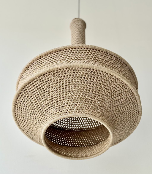 Boho Moroccan Beige Macrame Lamp Shade