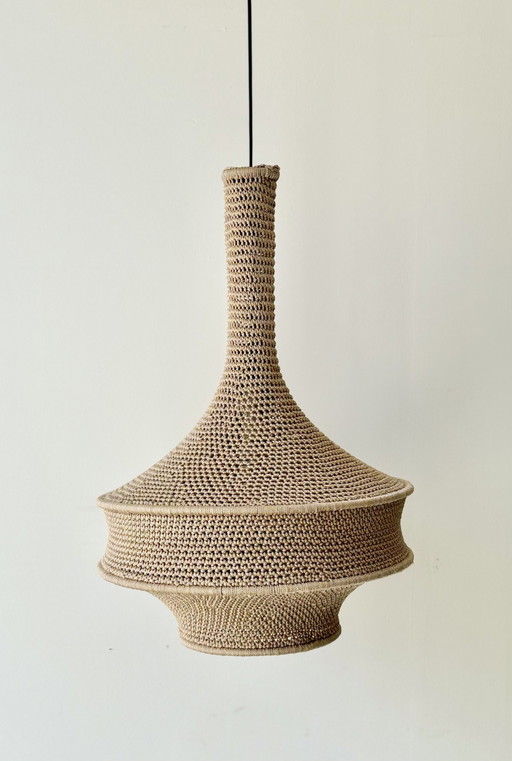 Boho Moroccan Beige Macrame Lamp Shade