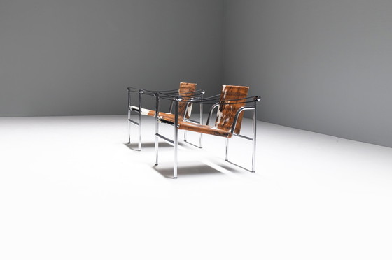 Image 1 of LC 1 set in pony skin - Le Corbusier, Jeanneret & Charlotte Perriand - Cassina