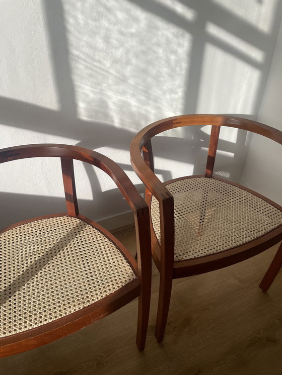 Image 1 of 2x Vintage Rotan Rattan Chairs