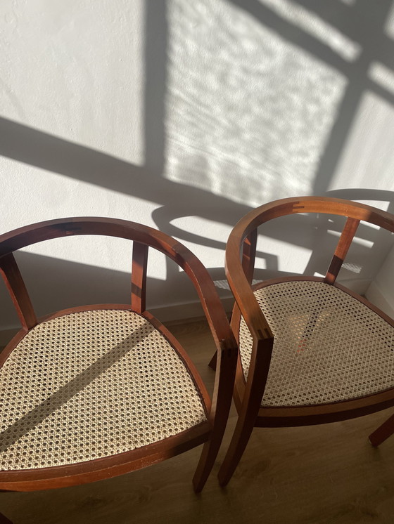 Image 1 of 2x Vintage Rotan Rattan Chairs