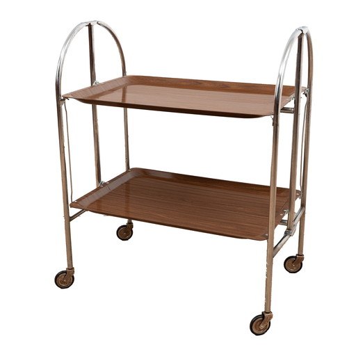 Foldable serving trolley by Bremshey & Co