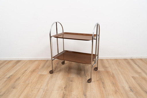 Foldable serving trolley by Bremshey & Co