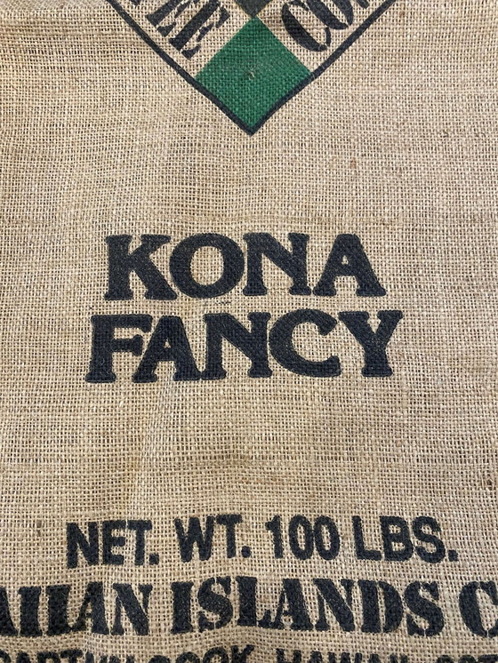 Image 1 of Borsa di tela vintage autentica e antica del Capitano Cook Hawaiian Islands Coffee USA