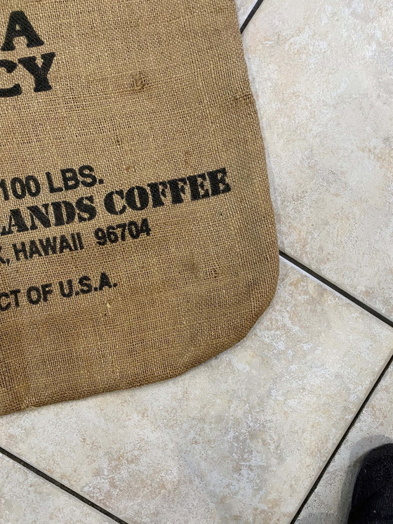 Image 1 of Borsa di tela vintage autentica e antica del Capitano Cook Hawaiian Islands Coffee USA