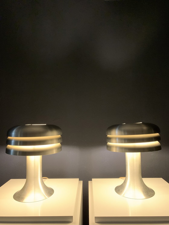 Image 1 of 2x Hans Agne Jakobsson Lamingo Bn25 Mid - Century Lamps