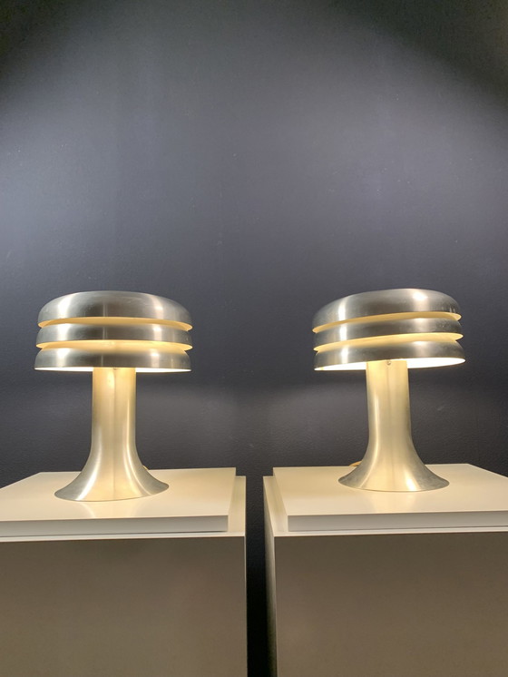 Image 1 of 2x Hans Agne Jakobsson Lamingo Bn25 Mid - Century Lamps