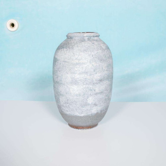 Image 1 of Vaso vintage azzurro Scheurich 185-39, vaso Japandi anni '60