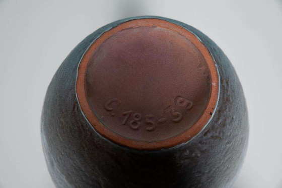 Image 1 of Vaso vintage azzurro Scheurich 185-39, vaso Japandi anni '60