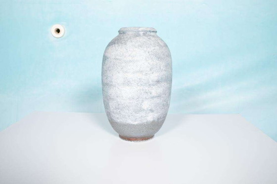 Image 1 of Vaso vintage azzurro Scheurich 185-39, vaso Japandi anni '60