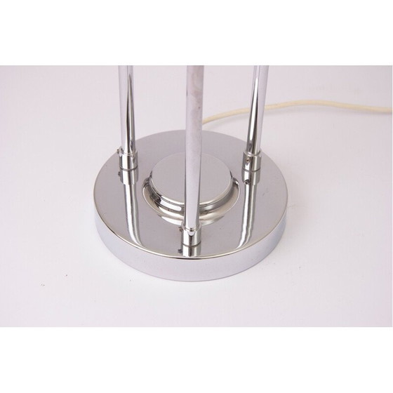 Image 1 of Vintage frosted glass table lamp, Italy 1970