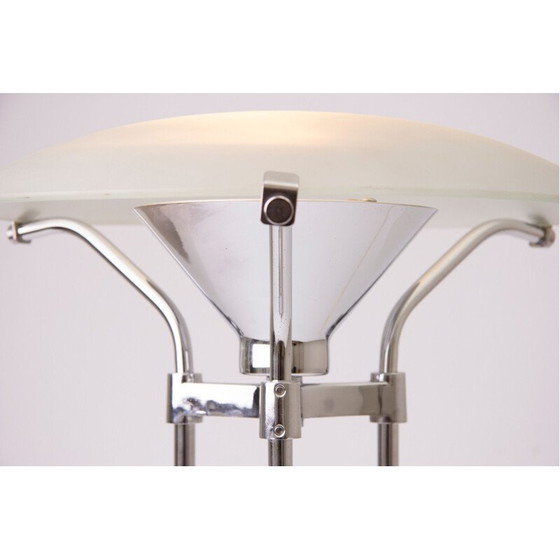 Image 1 of Vintage frosted glass table lamp, Italy 1970