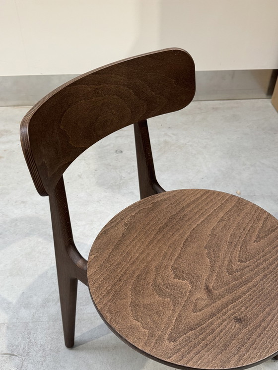 Image 1 of Set di 6 sedie da pranzo in legno - Marrone scuro