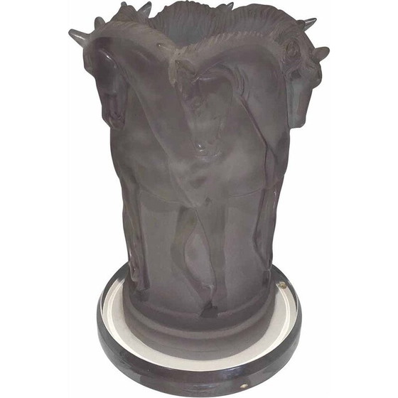 Image 1 of Vintage lamp with horse decoration in plexiglass, France 1970s
