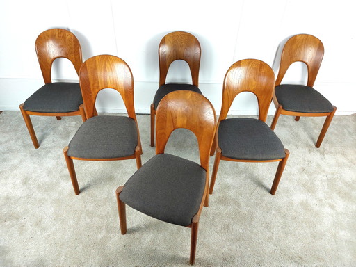 Set Of 6 "Morten" Chairs By Niels Koefoed